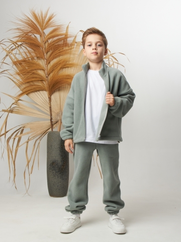 Купить оптом 331. Костюм детский (Брюки+Толстовка), оливковый, 100% полиэстер, р. 98,104,110,116 в Екатеринбурге