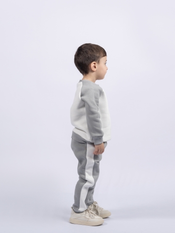 314-СЕР Свитшот + Штаны, серый, хлопок 65%, 35% ПЭ, 3-х нитка (начес) 80,86,92,98,104